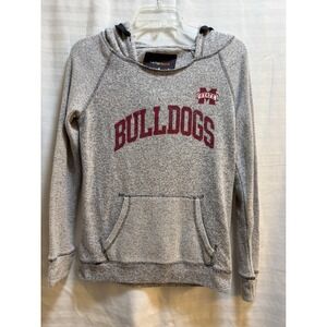 Camp David Mississippi State Bulldogs Hoodie Gray Marled Knit Sweatshirt Small